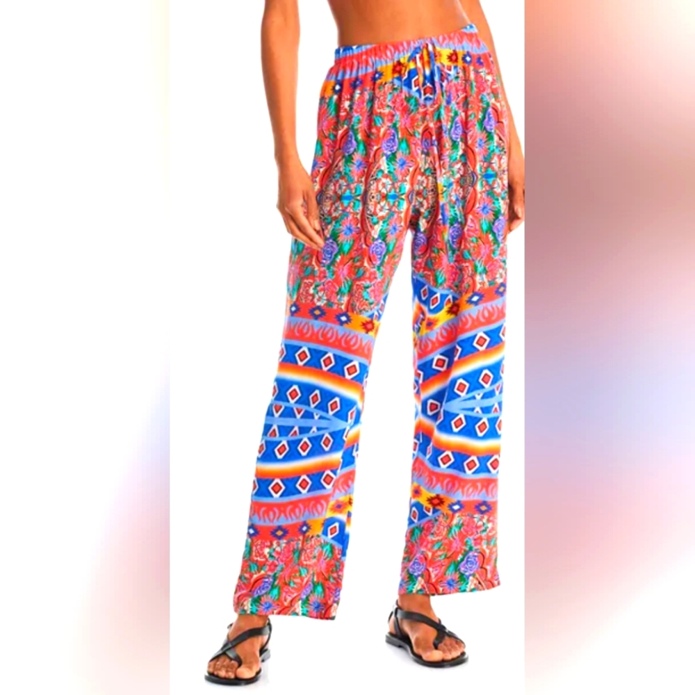 MODA BARONESSA Trinidad 100% Silk Pants Suze Small NEW